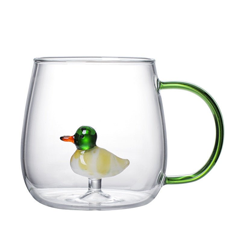 Creative 3D Glass Mug with Handle - 400 ml - Casatrail.com