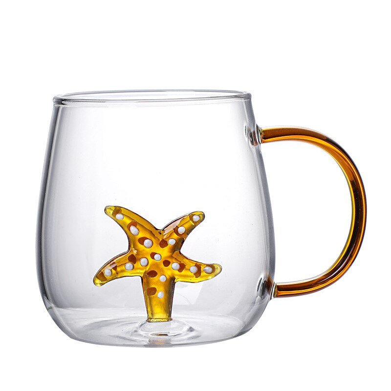 Creative 3D Glass Mug with Handle - 400 ml - Casatrail.com