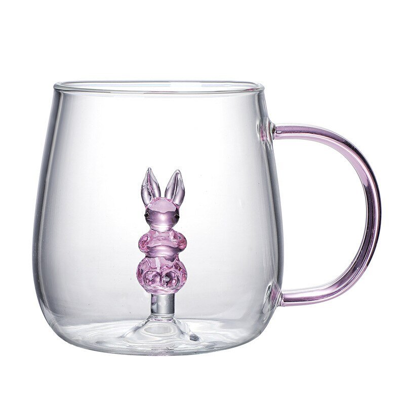 Creative 3D Glass Mug with Handle - 400 ml - Casatrail.com