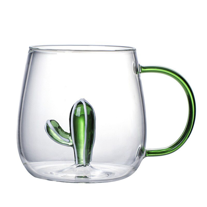 Creative 3D Glass Mug with Handle - 400 ml - Casatrail.com