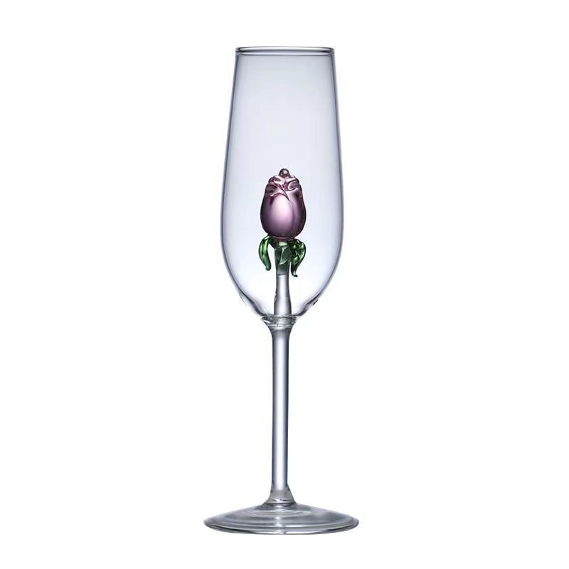 Creative 3D Rose Champagne Flute - Casatrail.com