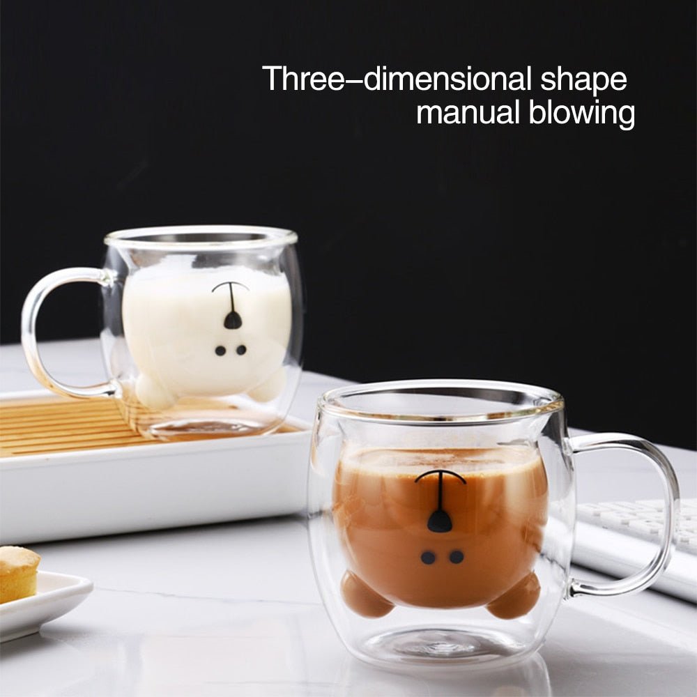 Creative Bear Glass Mug - 250ml - Casatrail.com