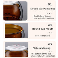 Thumbnail for Creative Bear Glass Mug - 250ml - Casatrail.com