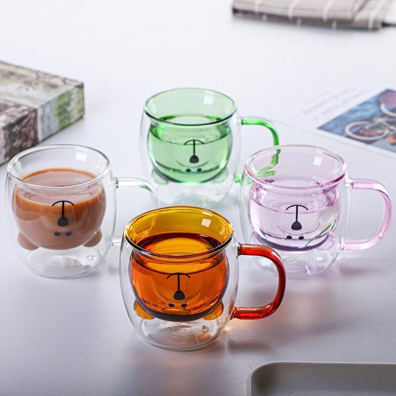 Creative Bear Glass Mug - 250ml - Casatrail.com