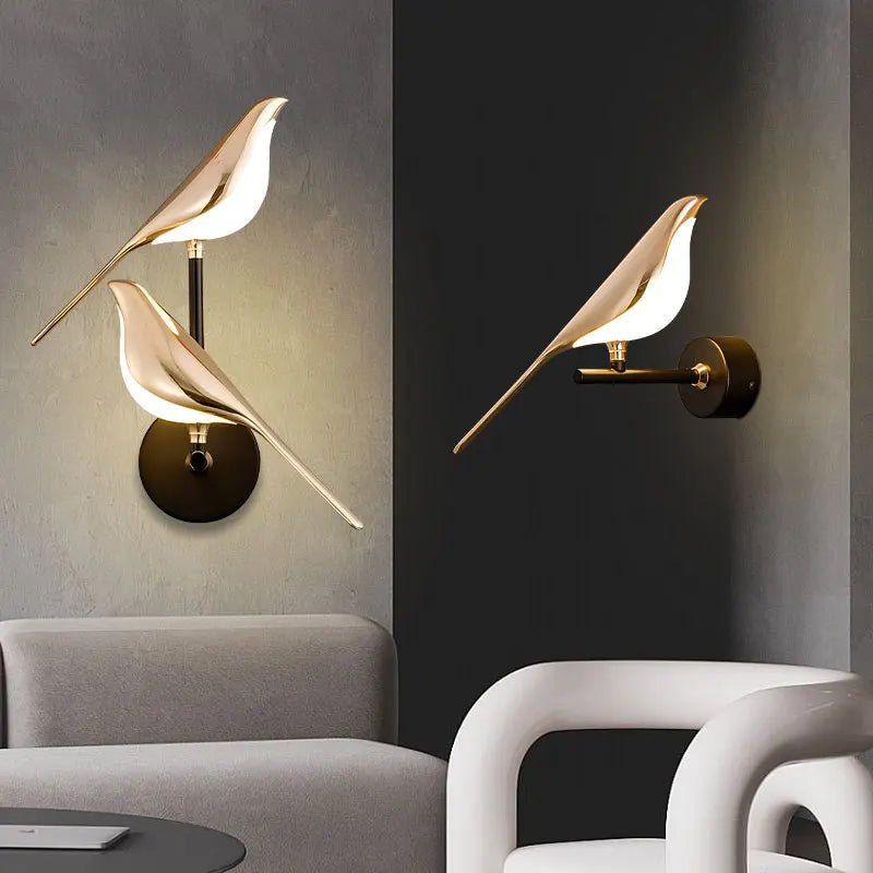 Creative Bird Rotatable LED Wall Lamp with Touch Switch - Casatrail.com