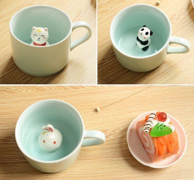 Creative Cartoon Ceramic Mugs - 220ml - Casatrail.com