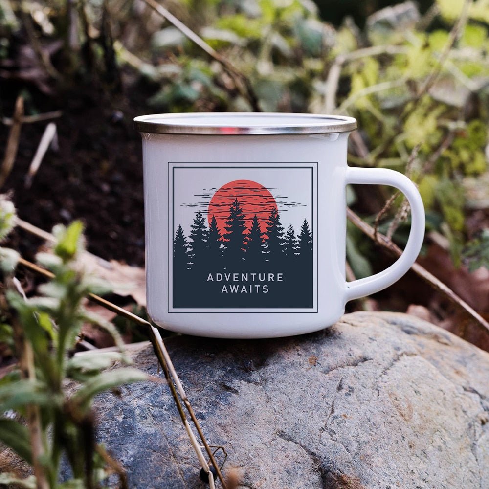 Creative Enamel Coffee Mugs for Outdoor Travel - Casatrail.com