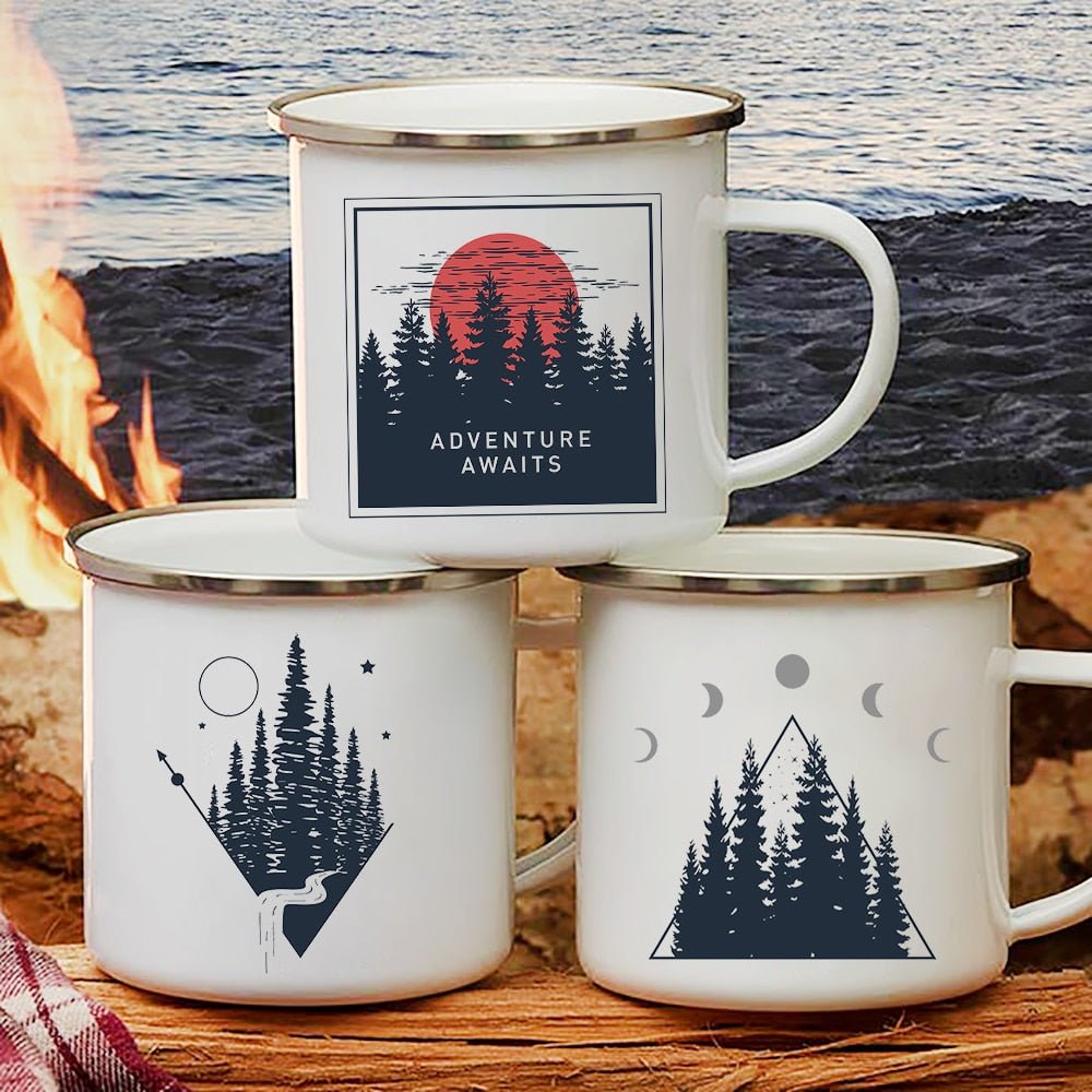 Creative Enamel Coffee Mugs for Outdoor Travel - Casatrail.com