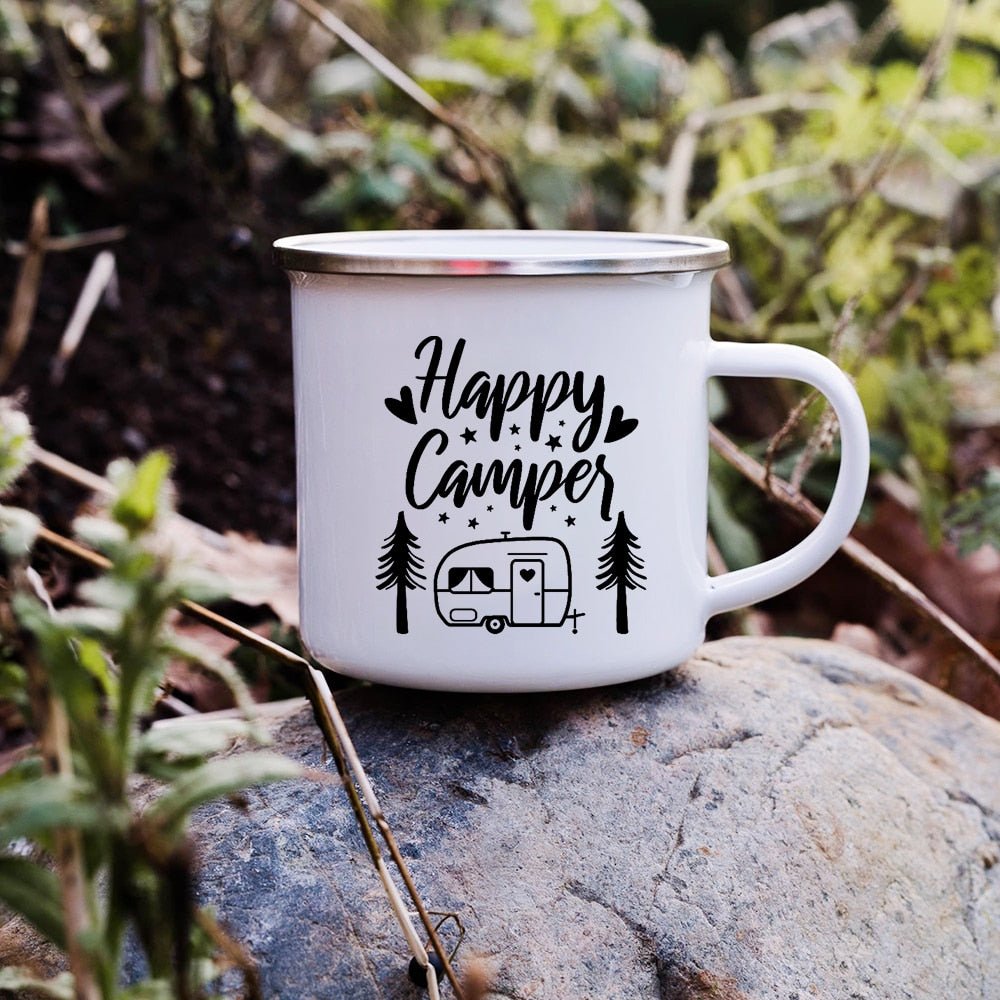 Creative Enamel Coffee Mugs for Outdoor Travel - Casatrail.com