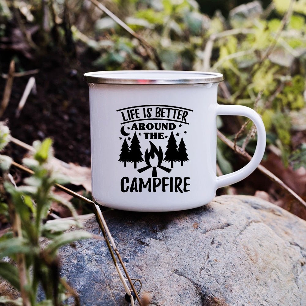 Creative Enamel Coffee Mugs for Outdoor Travel - Casatrail.com