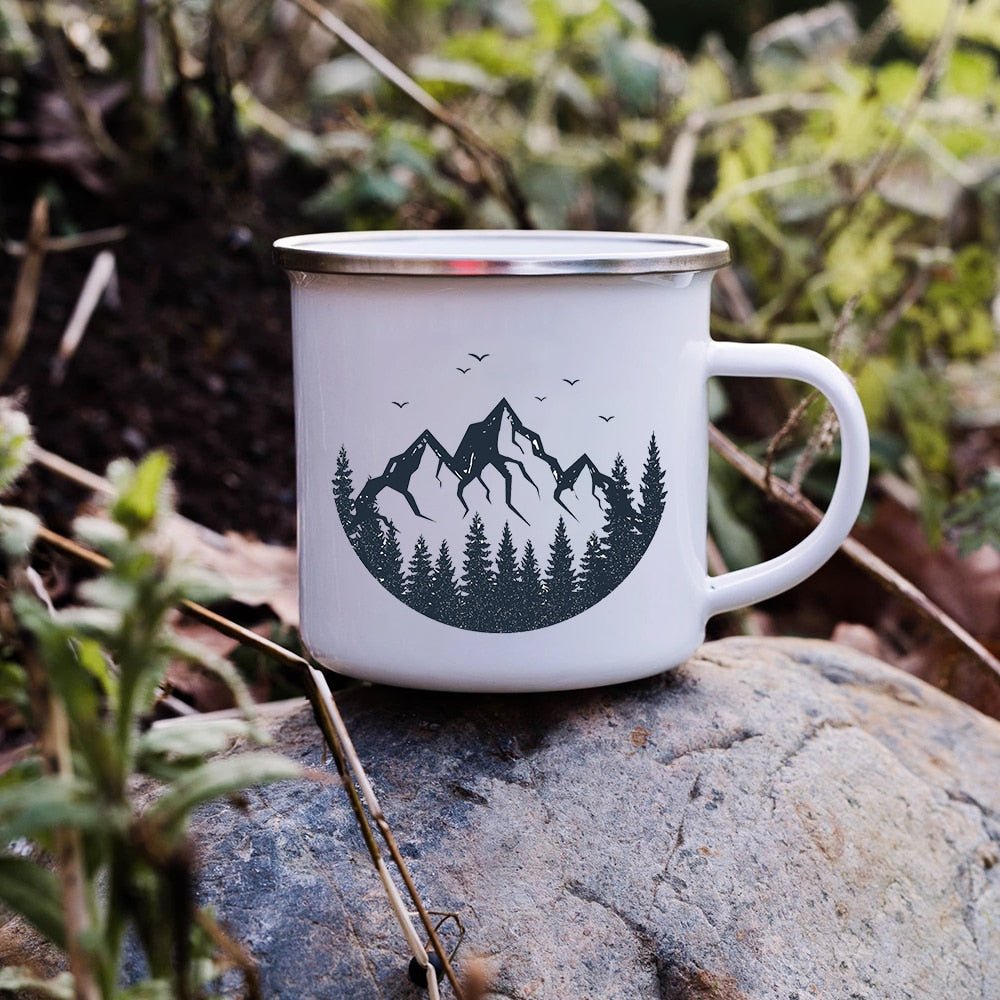 Creative Enamel Coffee Mugs for Outdoor Travel - Casatrail.com