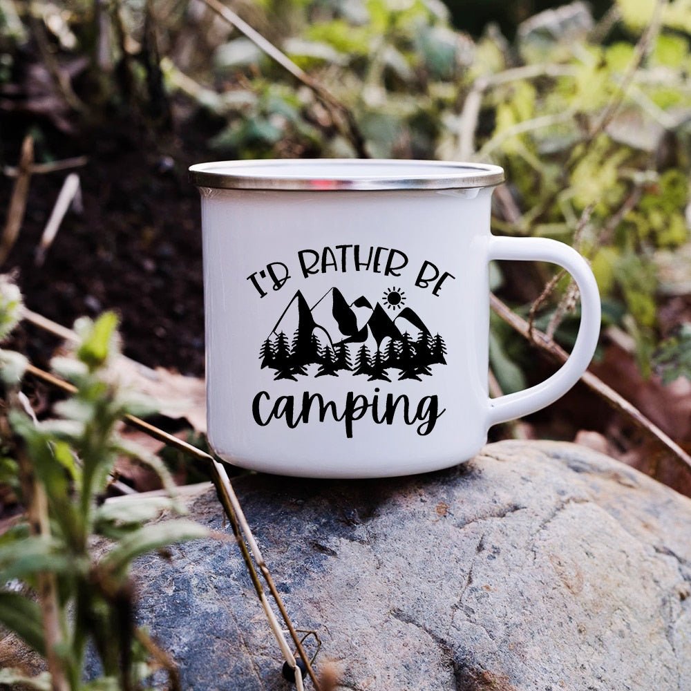 Creative Enamel Coffee Mugs for Outdoor Travel - Casatrail.com