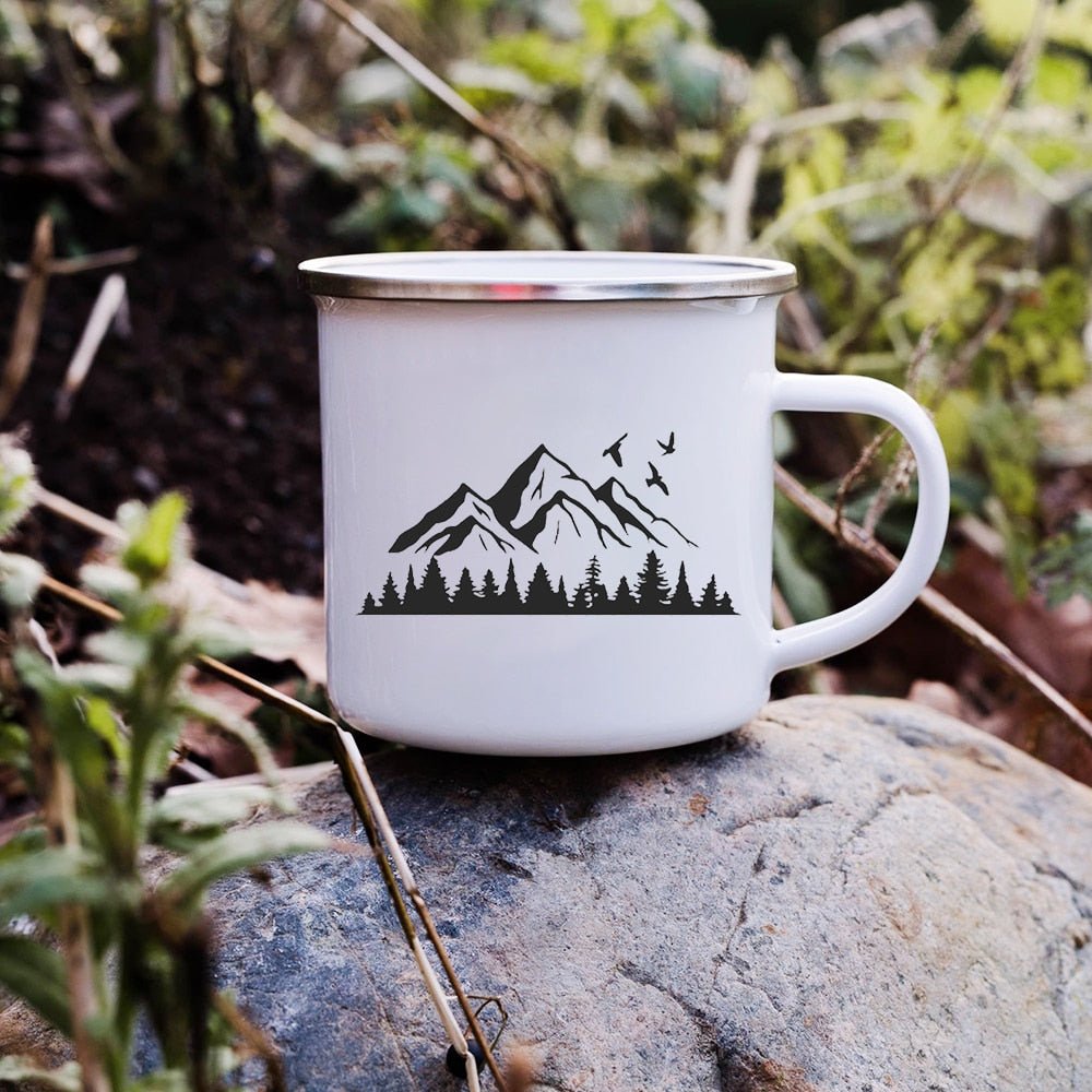 Creative Enamel Coffee Mugs for Outdoor Travel - Casatrail.com