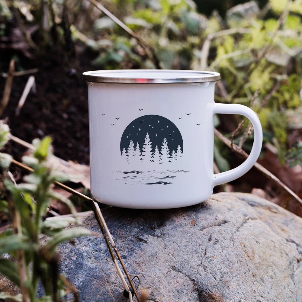 Creative Enamel Coffee Mugs for Outdoor Travel - Casatrail.com