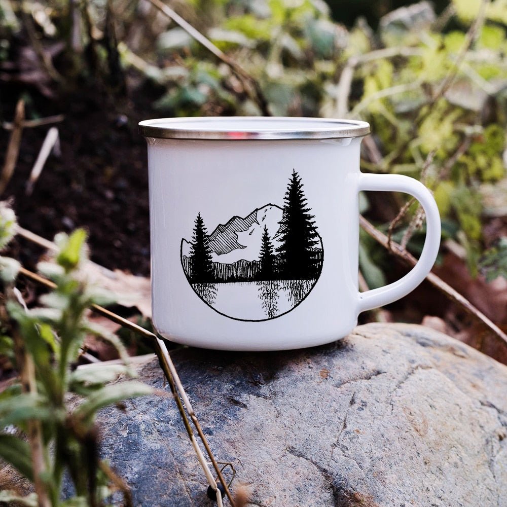 Creative Enamel Coffee Mugs for Outdoor Travel - Casatrail.com