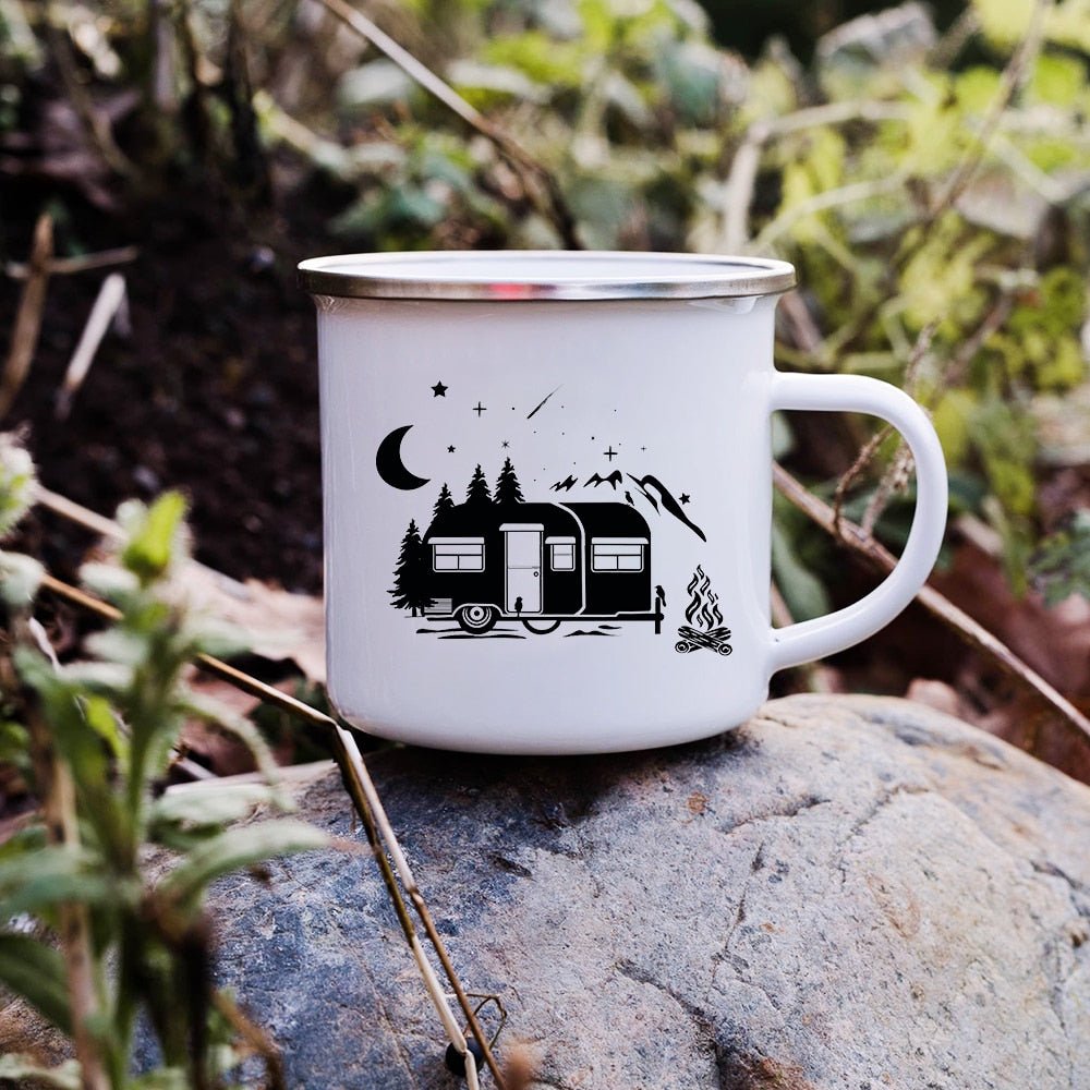 Creative Enamel Coffee Mugs for Outdoor Travel - Casatrail.com