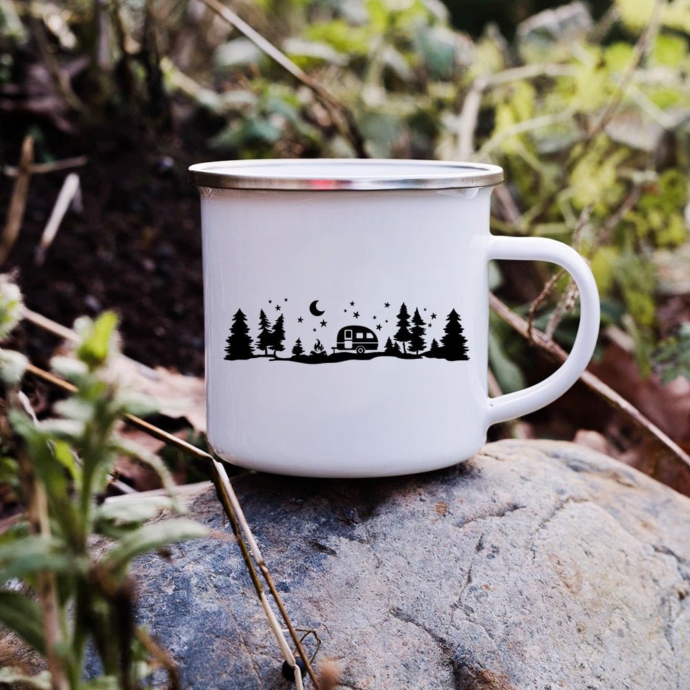 Creative Enamel Coffee Mugs for Outdoor Travel - Casatrail.com