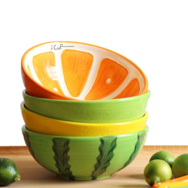 Creative Fruit Bowl Cute Tableware Hand Painted Ceramic Bowl - Casatrail.com