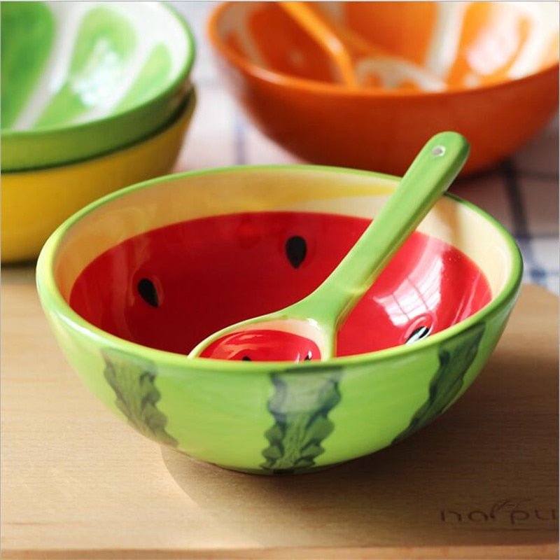 Creative Fruit Bowl Cute Tableware Hand Painted Ceramic Bowl - Casatrail.com