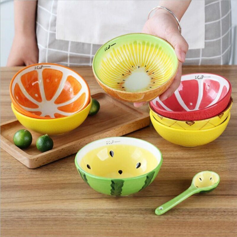 Creative Fruit Bowl Cute Tableware Hand Painted Ceramic Bowl - Casatrail.com