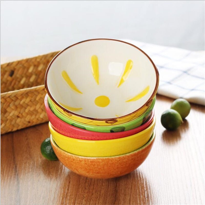 Creative Fruit Bowl Cute Tableware Hand Painted Ceramic Bowl - Casatrail.com