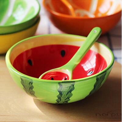 Creative Fruit Bowl Cute Tableware Hand Painted Ceramic Bowl - Casatrail.com