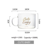 Thumbnail for Creative Letter Glass Mug - Casatrail.com