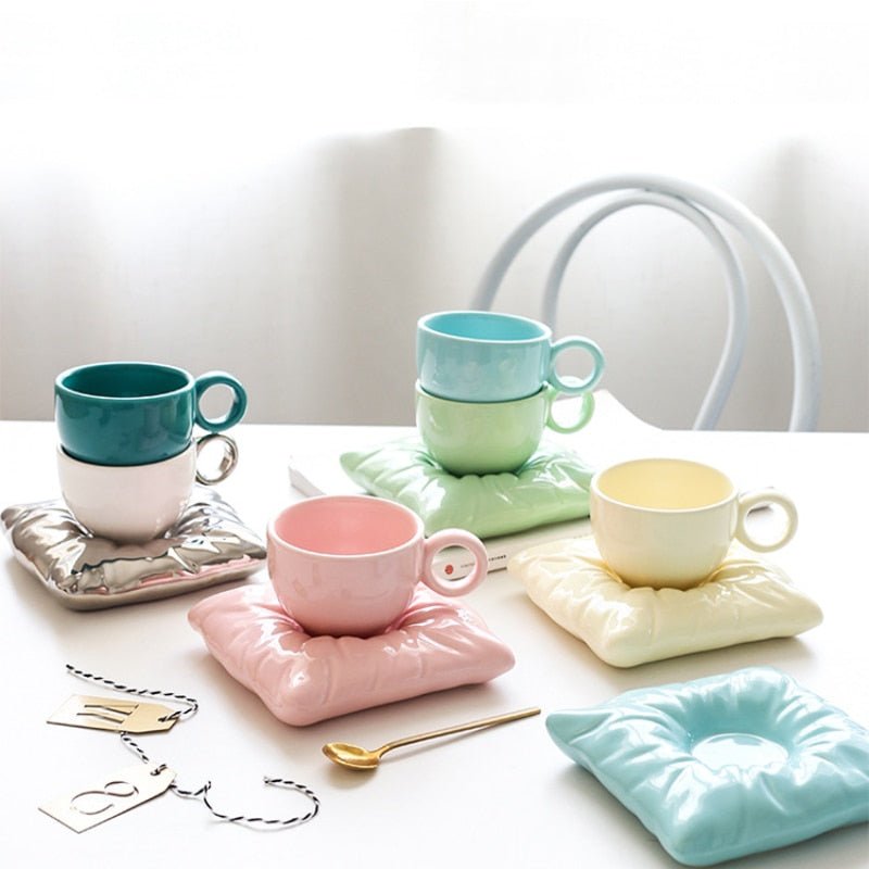 Creative Macaron Pillow Cup and Tiffany Ice Cream Cup - Casatrail.com