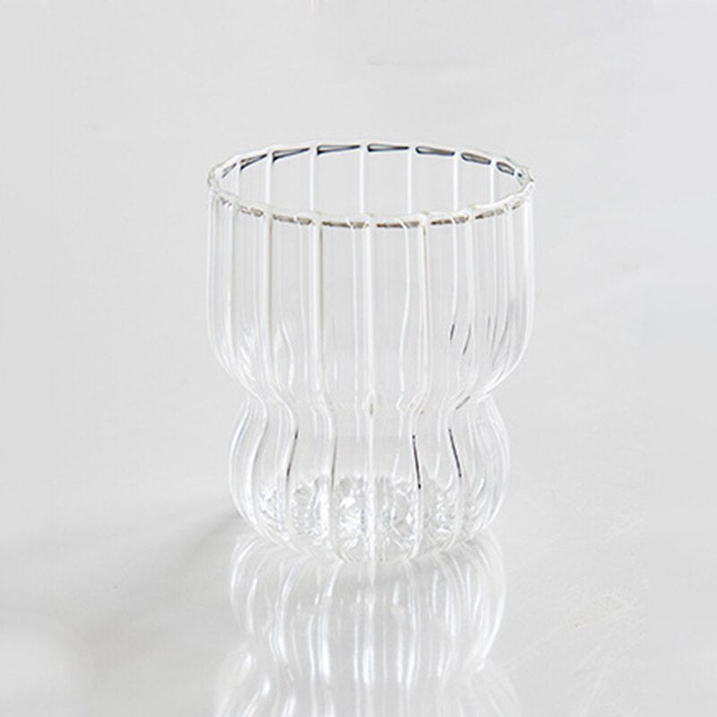 Creative Ribbed Glass Cups - Casatrail.com