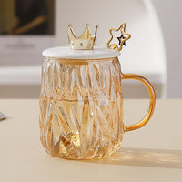 Thumbnail for Crown Lid Mug Set - Heatproof Glass for Home Office - Casatrail.com