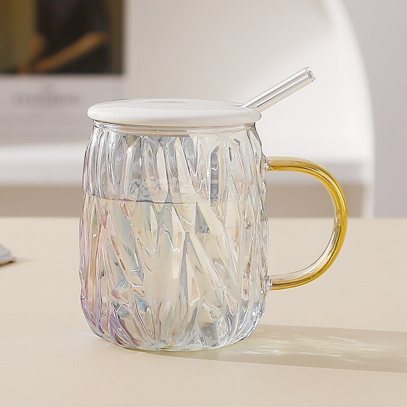 Crown Lid Mug Set - Heatproof Glass for Home Office - Casatrail.com