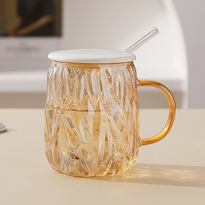 Crown Lid Mug Set - Heatproof Glass for Home Office - Casatrail.com