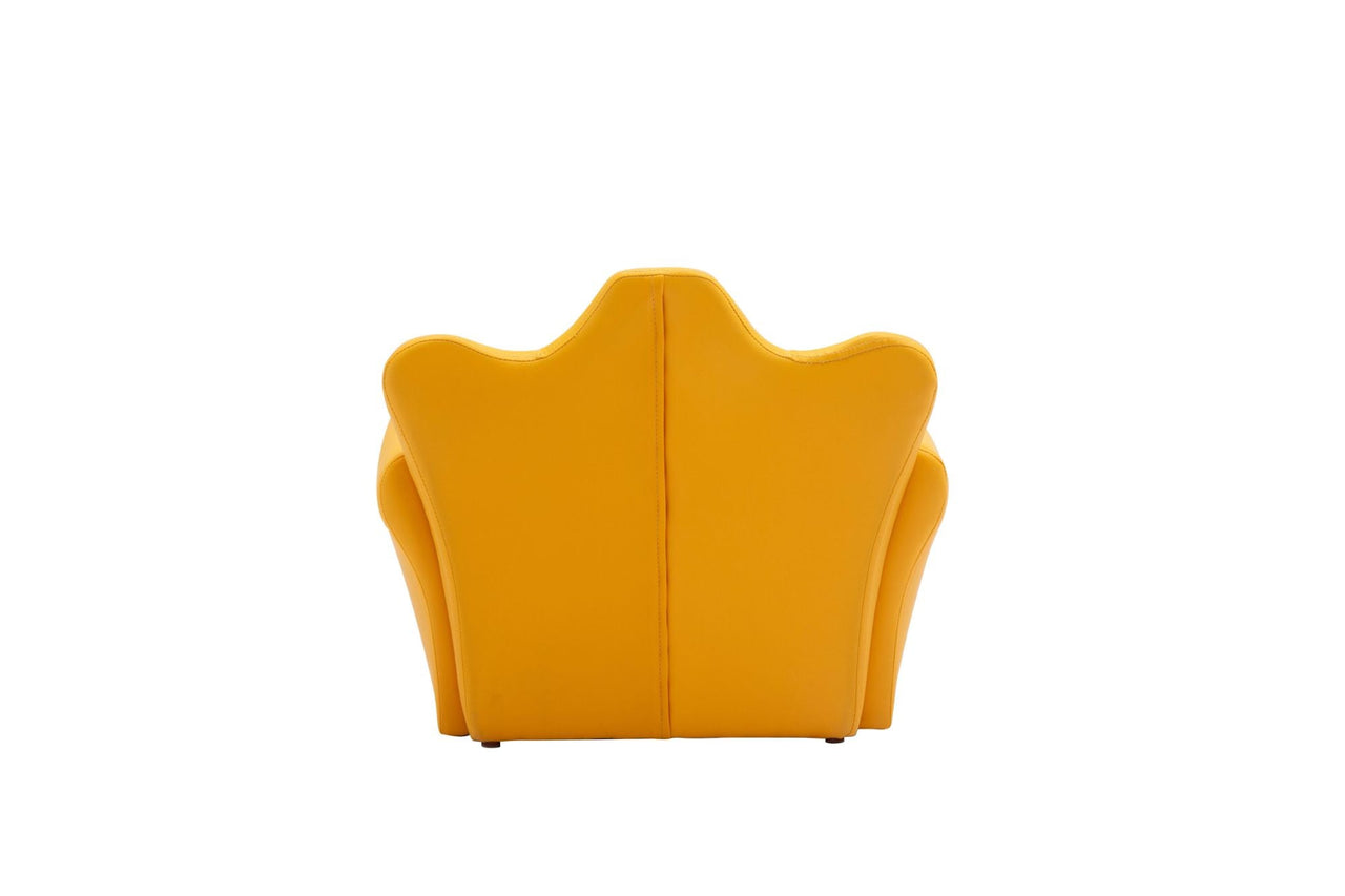 Crown Shaped Kids Plush Chair with Ottoman - Casatrail.com