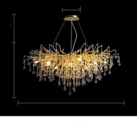 Thumbnail for Crystal LED Chandelier Lamp with Modern Design - Casatrail.com