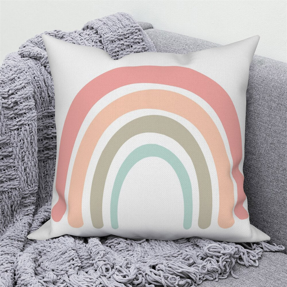 Customizable Rainbow Printing Cartoon Cushion Cover for Sofa - Casatrail.com