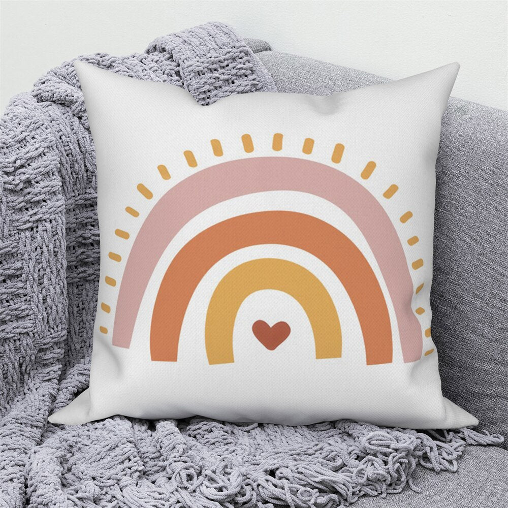 Customizable Rainbow Printing Cartoon Cushion Cover for Sofa - Casatrail.com