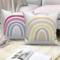 Thumbnail for Customizable Rainbow Printing Cartoon Cushion Cover for Sofa - Casatrail.com