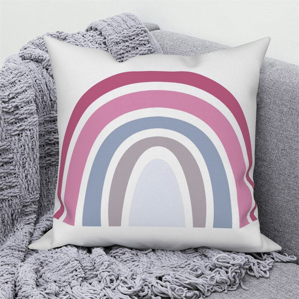 Customizable Rainbow Printing Cartoon Cushion Cover for Sofa - Casatrail.com