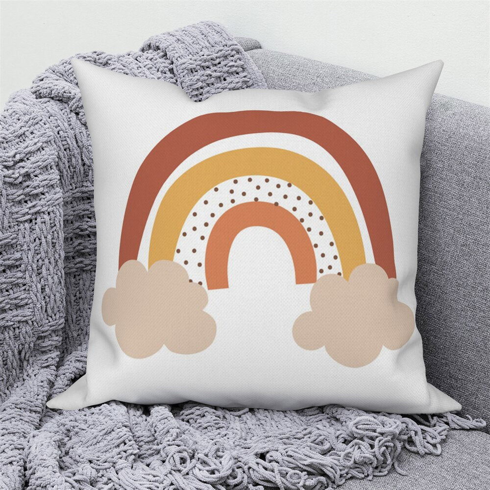 Customizable Rainbow Printing Cartoon Cushion Cover for Sofa - Casatrail.com