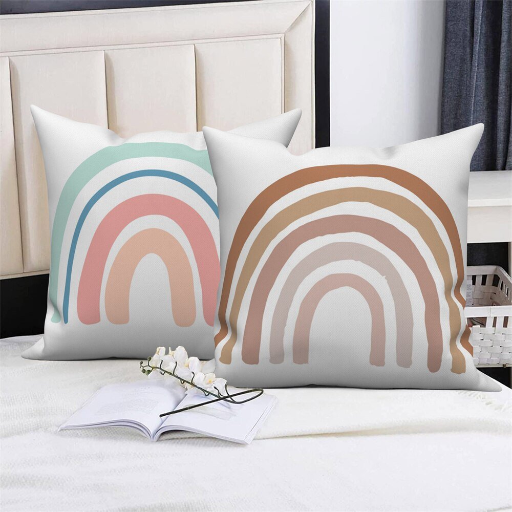 Customizable Rainbow Printing Cartoon Cushion Cover for Sofa - Casatrail.com