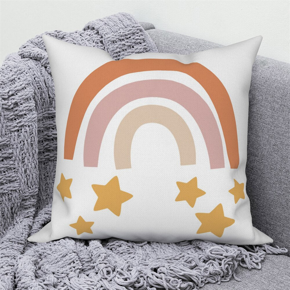 Customizable Rainbow Printing Cartoon Cushion Cover for Sofa - Casatrail.com