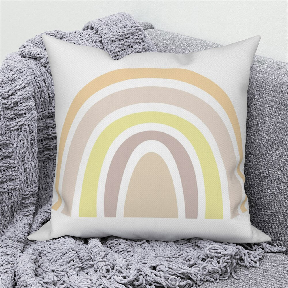 Customizable Rainbow Printing Cartoon Cushion Cover for Sofa - Casatrail.com