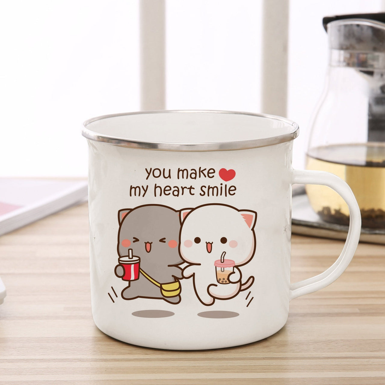 Cute Animal Enamel Cup for Coffee and Tea 360ml - Casatrail.com