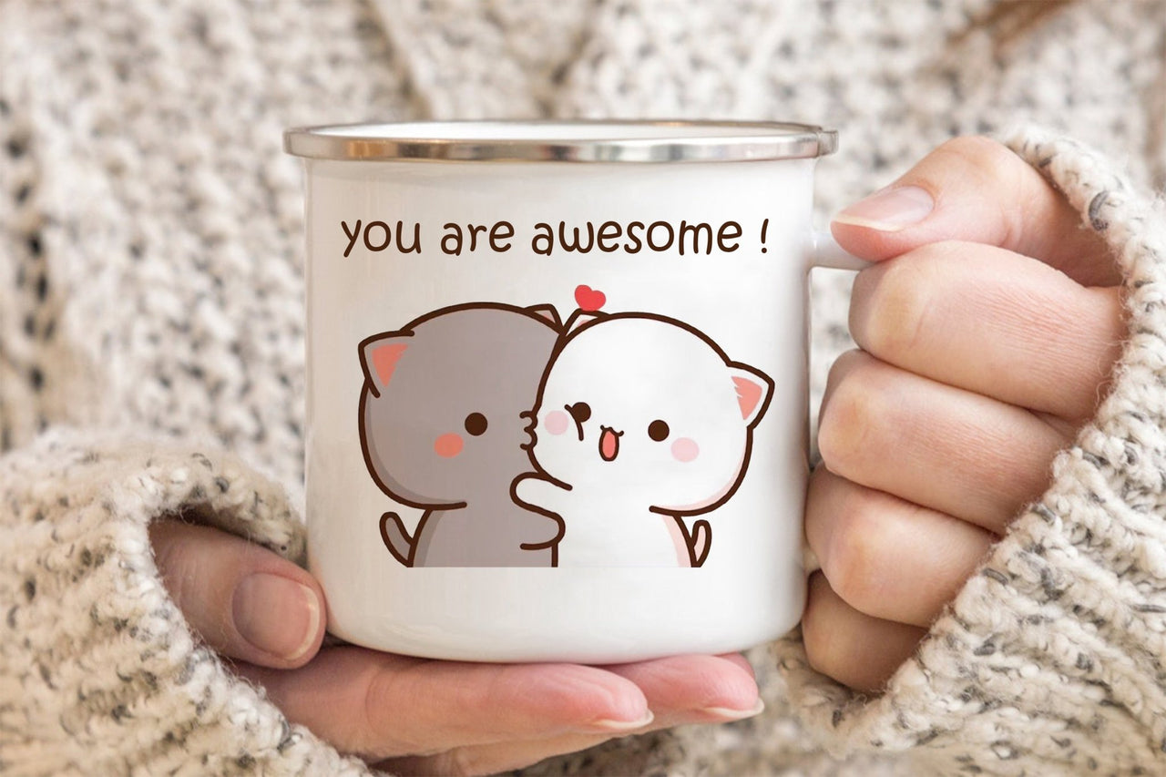 Cute Animal Enamel Cup for Coffee and Tea 360ml - Casatrail.com