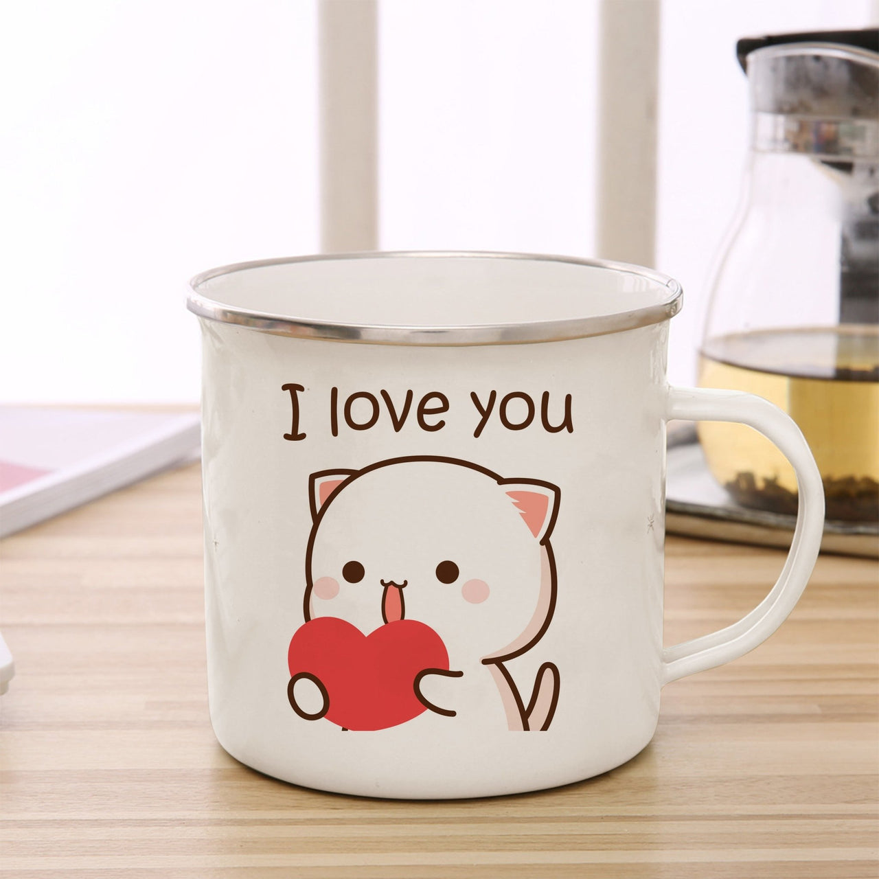 Cute Animal Enamel Cup for Coffee and Tea 360ml - Casatrail.com