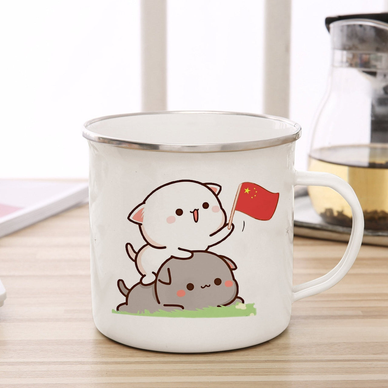 Cute Animal Enamel Cup for Coffee and Tea 360ml - Casatrail.com