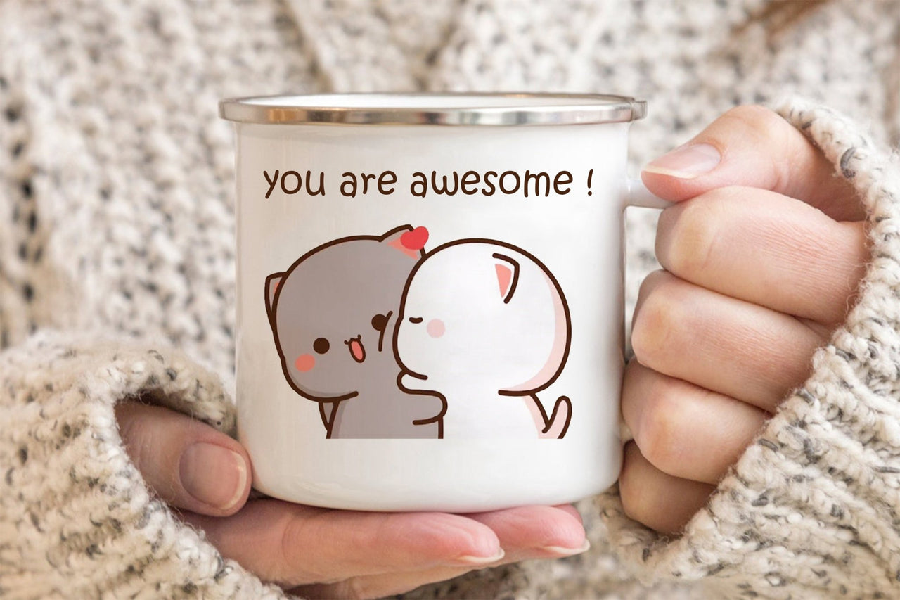 Cute Animal Enamel Cup for Coffee and Tea 360ml - Casatrail.com