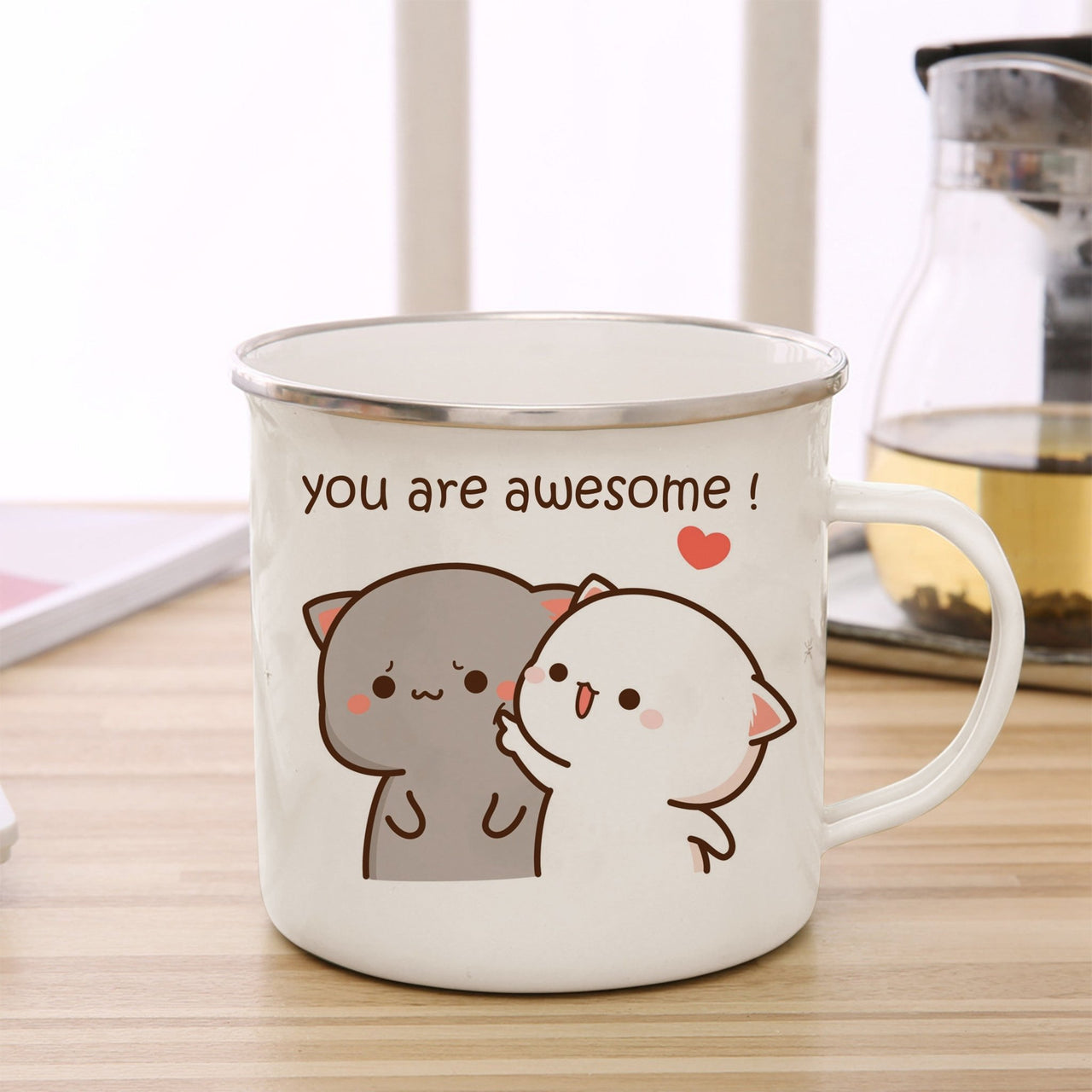 Cute Animal Enamel Cup for Coffee and Tea 360ml - Casatrail.com