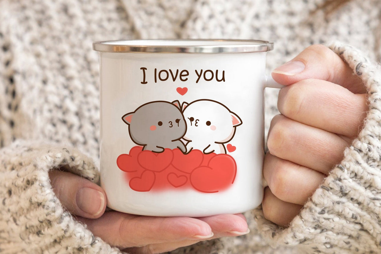 Cute Animal Enamel Cup for Coffee and Tea 360ml - Casatrail.com