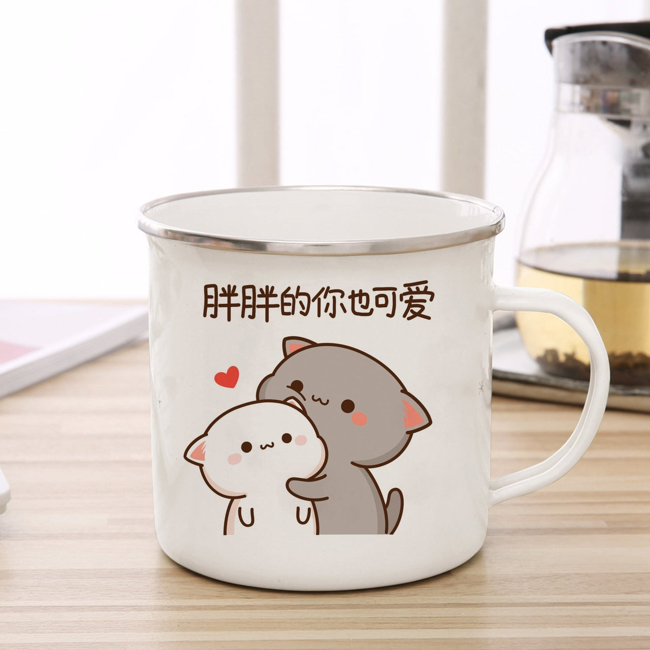 Cute Animal Enamel Cup for Coffee and Tea 360ml - Casatrail.com